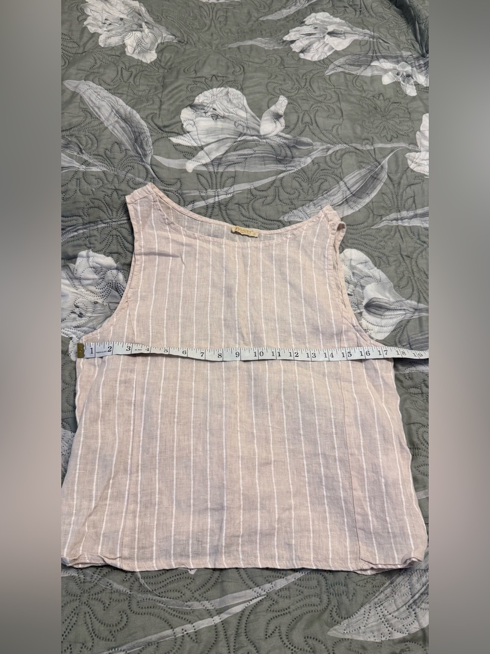 Cream Ribbed Fitted Tank Top - Picture 6 of 6